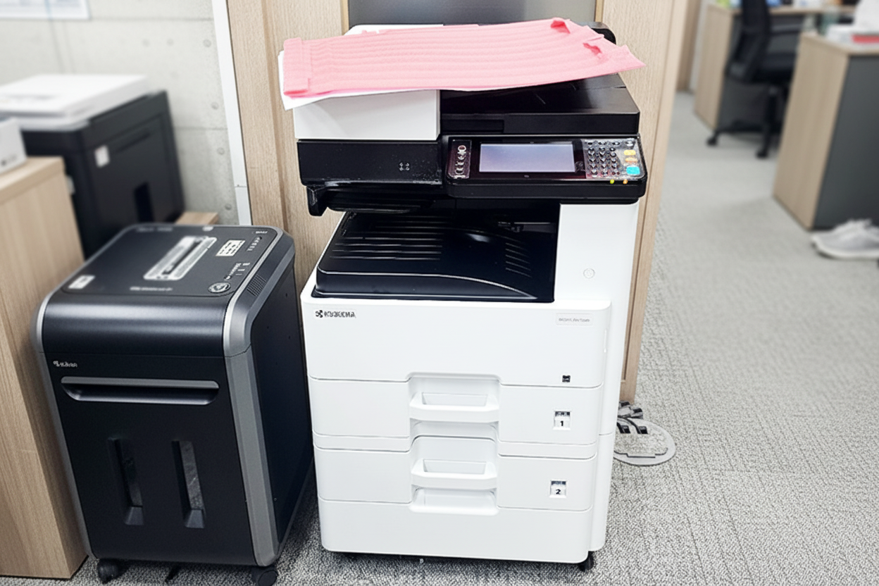 사무실 한켠에 자리 잡은 고성능 복합기의 모습