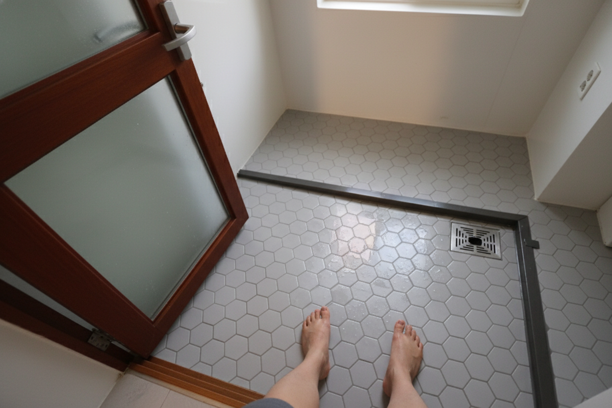 이사청소가 완료된 다용도실의 모습