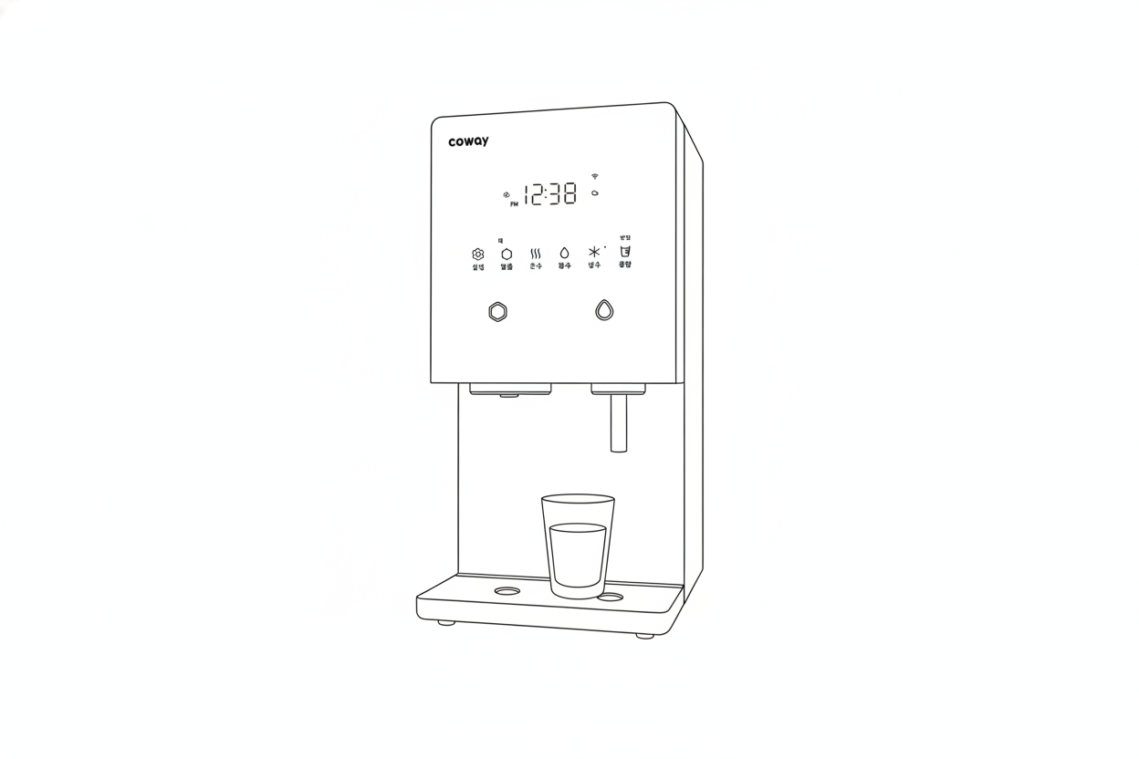 보편적인 정수기의 라인드로잉 이미지